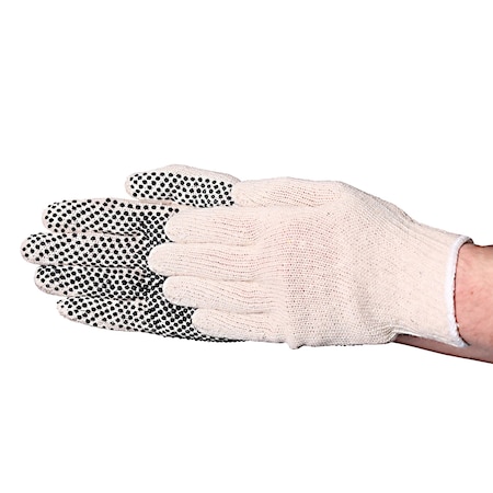 Vguard Dot Knit Glove, Natural, M, 600 PK SKVG400M
